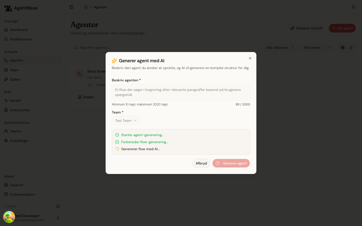 AI genererer agent