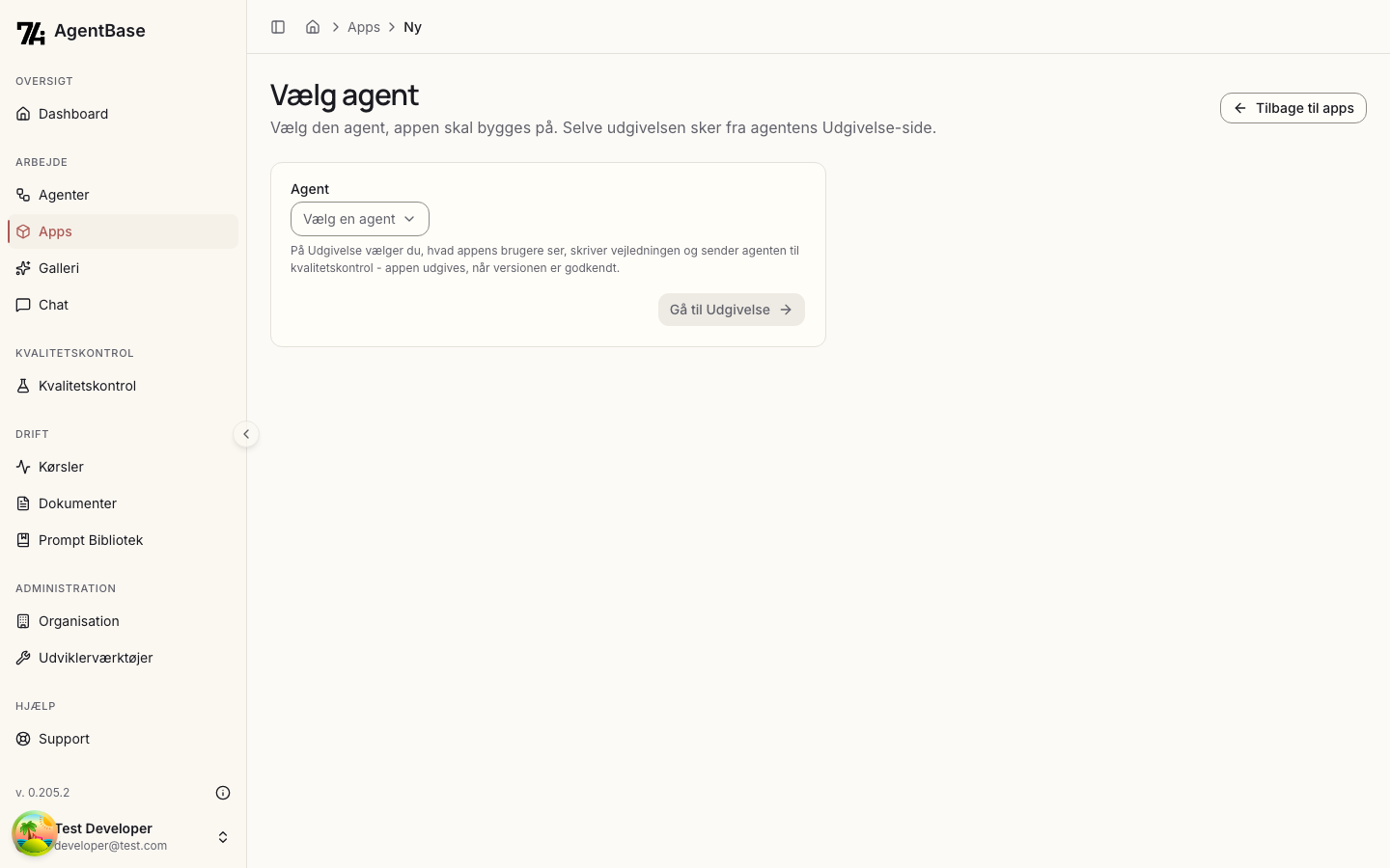 Vælg agent
