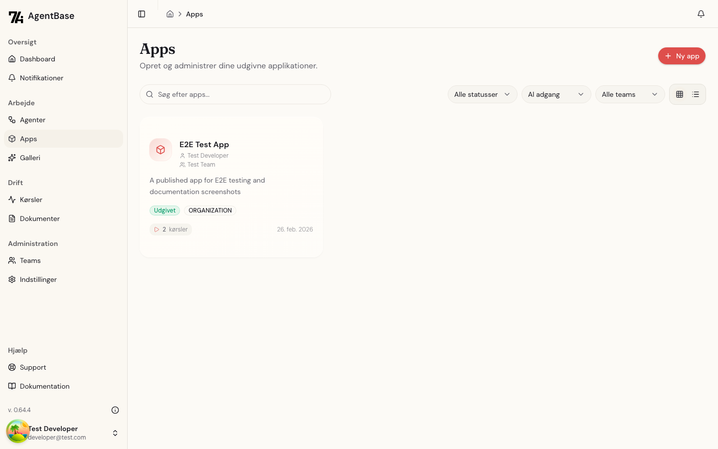 App indstillinger