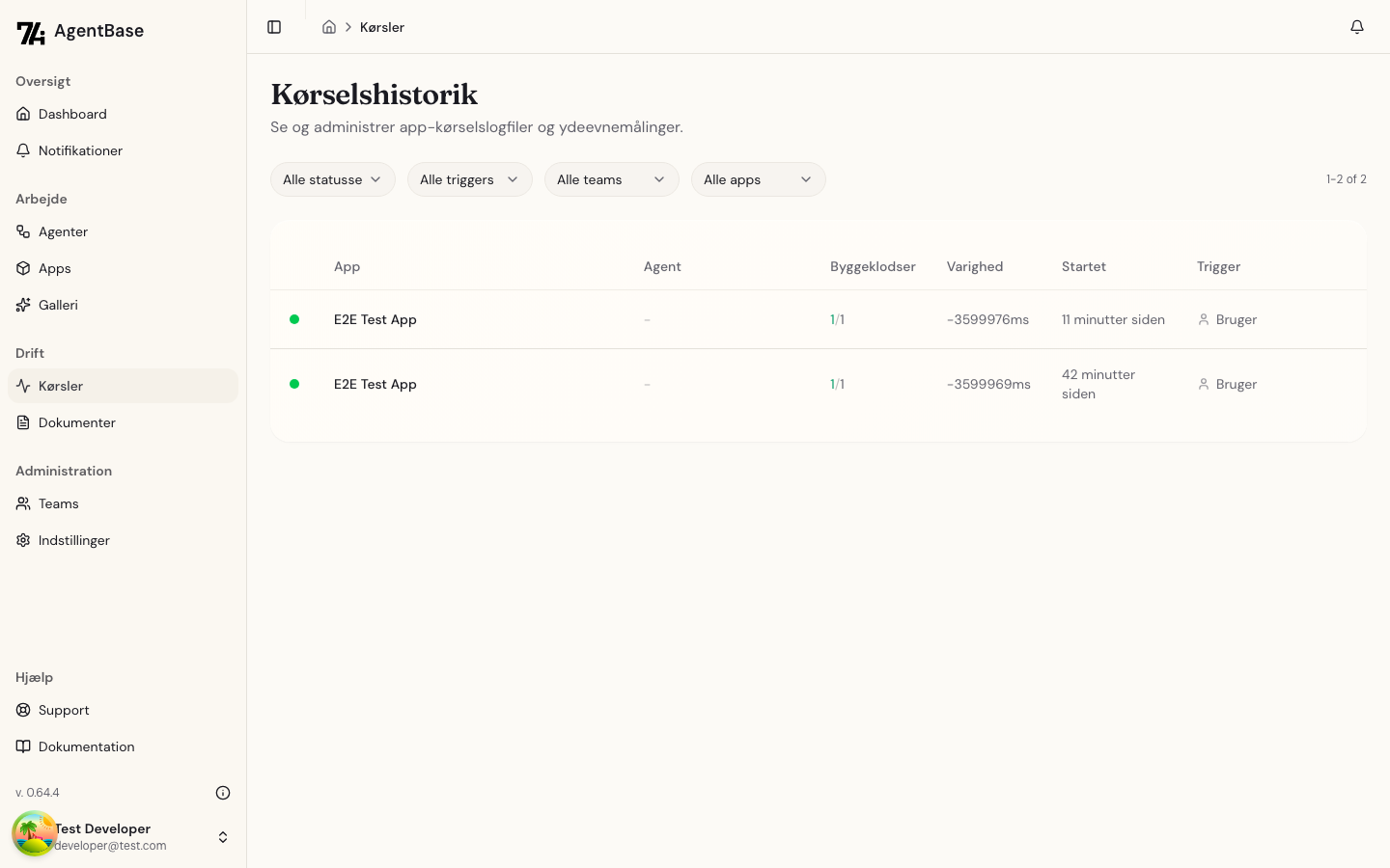 Kørselsdetaljer