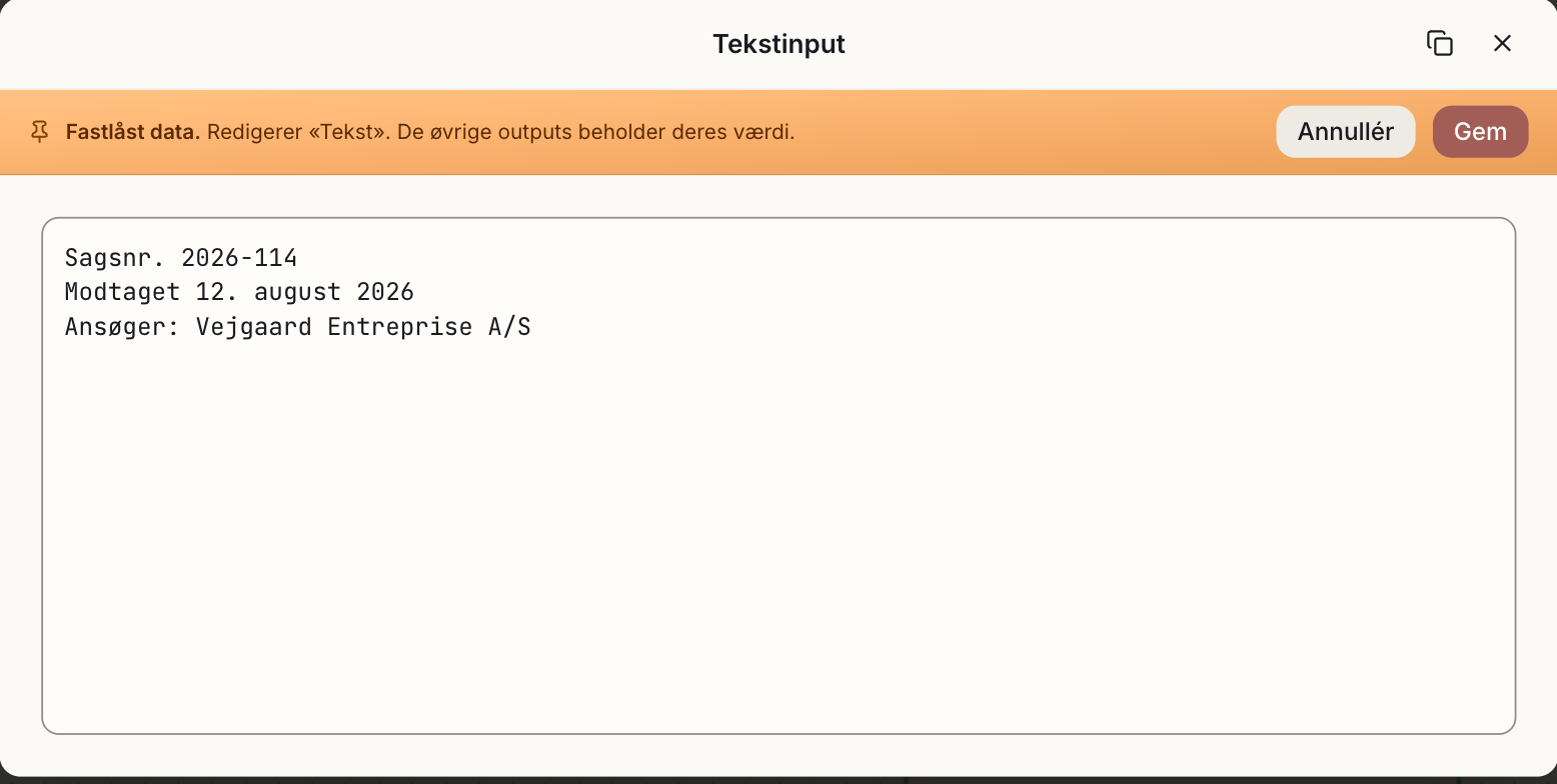 Rediger fastlåst værdi
