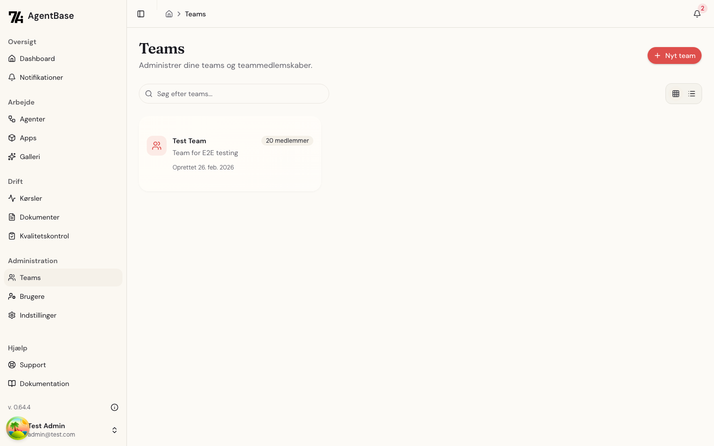 Teams liste