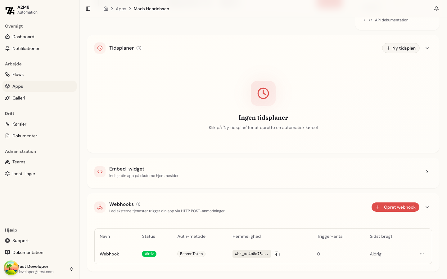 Webhook liste