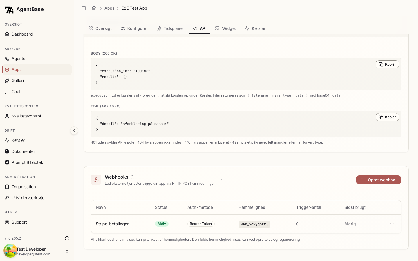 Webhook liste